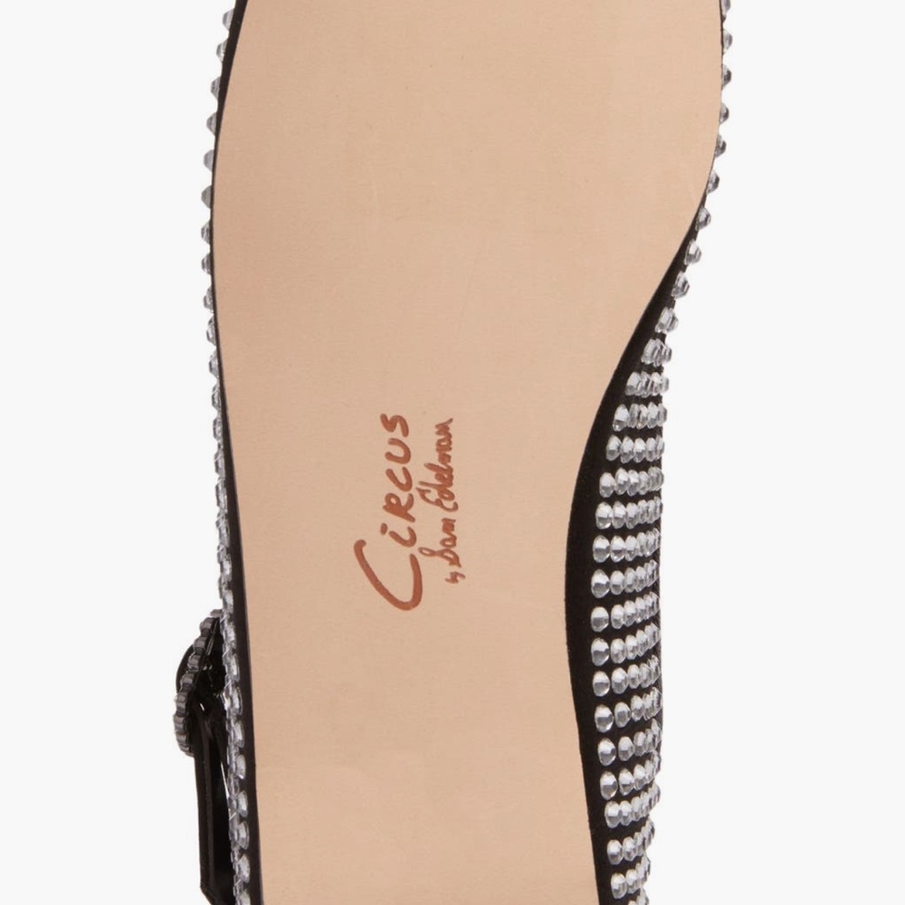 Circus By Sam Edelman Zuri Embellished Rhinestone Black Ballet Flat NIB 7.5 - Picture 6 of 6